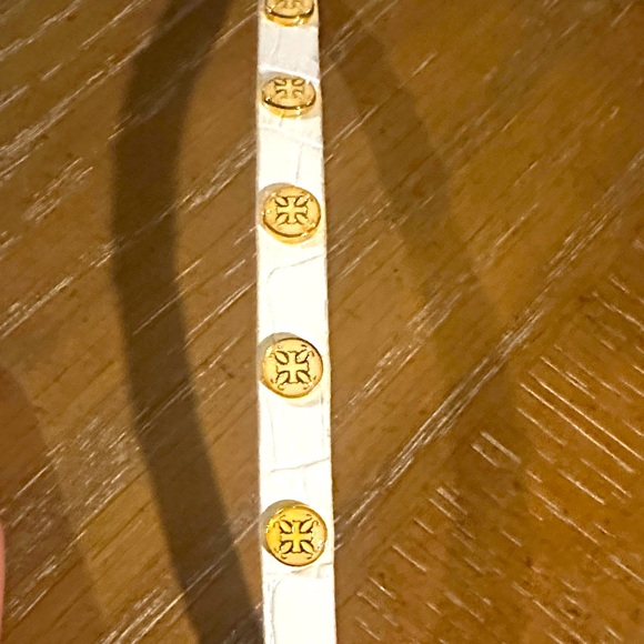 Accessories - Leather Bracelet by Rustic Cuff White and Gold Logo Bracelet